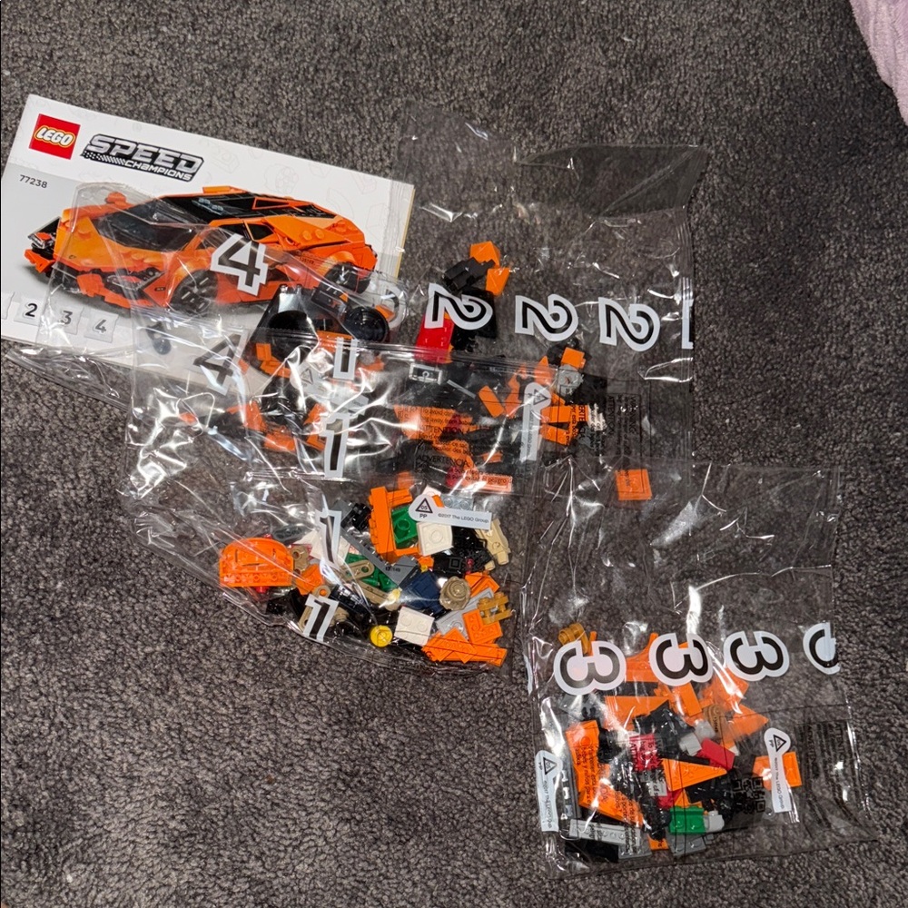 LEGO Lamborghini Race Car Duo - Orange & Blue - Picture 2 of 2